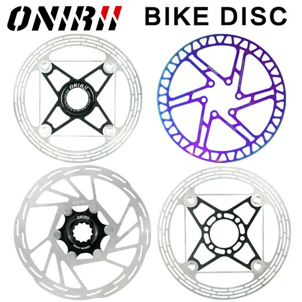 Lights Onirii Disc Brake Rotor avec verrouillage central à vis / Ultra Light / Floating / Six Bolts 140/160 mm pour le vélo de route MTB MTB NOUVEAU