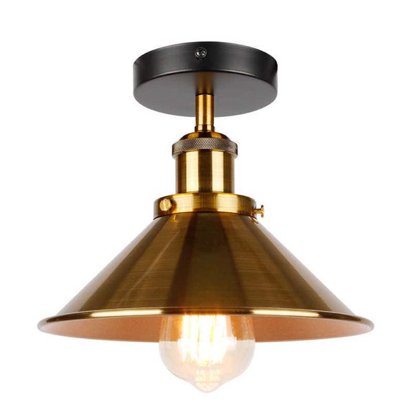 Lumières Retro Industrial Loft Plafonnier Jupe avec abat-jour fer led éclairage plafond Pour salon cuisine allée luminaires 0209