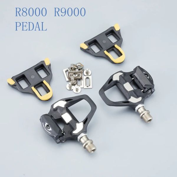 Luces Road Bike Autopista Pedal Racing Bicicleta Pie Soporto ultraligero de nylon Spdsl tacos Pedales para Shimano R8000