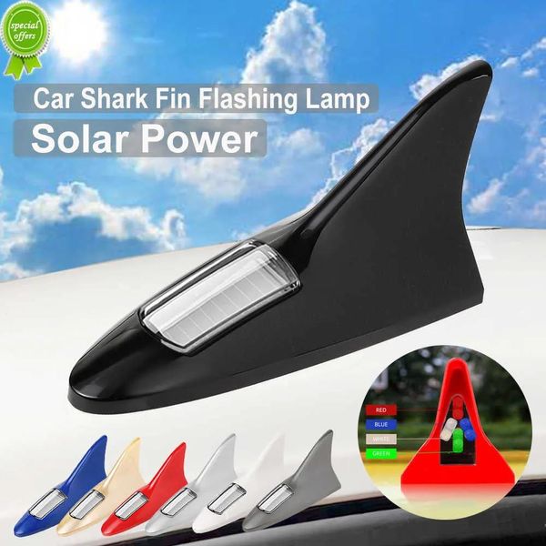 Lumières solaires LED en forme d'aileron de requin pour voiture, lumière stroboscopique d'avertissement de sécurité, lumière de décoration de conduite, accessoires de toit de voiture