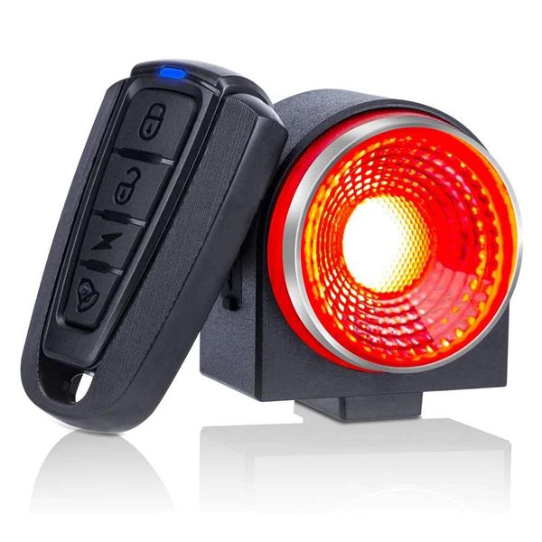 Lumières alarme intelligente vélo feu arrière capteur de frein antivol vélo feu arrière USB Charge LED lumineuse télécommande vtt feu arrière