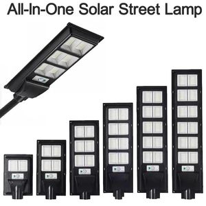 Luces Luces de inundación solares farola lámpara de carretera 60W 90W 120W Sensor PIR Controlador remoto tornillos brazo aro batería conjunto completo Jardín solar