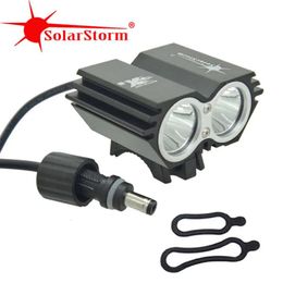 Luces SolarStorm X2 5000 lúmenes Luz de bicicleta Lámpara de bicicleta 2x XML t6 LED Luz de bicicleta faro de bicicleta + junta tórica (solo faro)