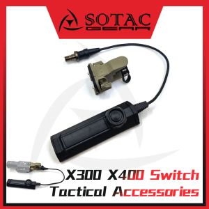 Lights Sotac Gear Tactical X300 X400 Double commutateur Bouton chaud Light Lampe de poche Interrupteur de pression à distance Contrôle momentané Contrôle momentané