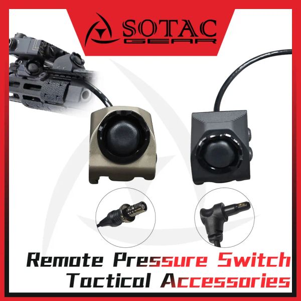 Lights Bouton chaud tactique SOTAC pour SF M300 M600 Lampe de poche Remote Cutter de pression Les boutons d'éclairage d'arme s'adaptent à un rail de 20 mm