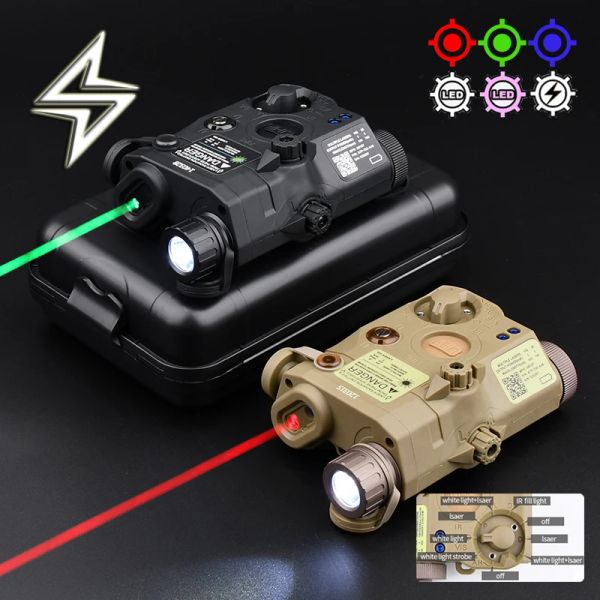 Lights Tactical Airsoft UHP et PEQ15 LA5C PEQ15 Rouge Dot Green Bleu Laser Indicateur SF Plee Lilde Surefir M600 M300 Arme Scout Light