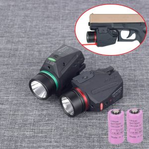 Lights Tactical Airsoft Armes pistolet pistolet vert clair vert rouge Pointeur laser pour Glock 17 19 CZ 75 1911 Torche Lanterna