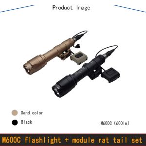 Lights Tactical Flashlight Bodet, M600C Strong Light / M600C stroBe Light, Mod Button Rat Tail Set, adapté à Mlok, Keym00