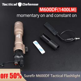 Lights Tactical Flash Lampy M600DF M600 Scout Light With Dual Fonction Switch 1400LUMES Arme Scout Light Fit 20 mm Rail Huntin puissant