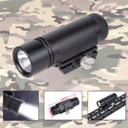 Lumières Tactical Metal constant Cylindre LED Arme Gun Gun Light 320 Lumens Military Lanterna Torch pour Airsoft Rifle AR15 M4 20 mm Rail