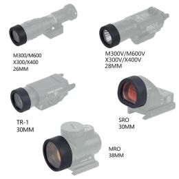 Lichten tactische rubberen lensomslagbeschermer voor Trijicon Sro Mro Mro Red Dot Sight SF M300 M600 X300 X400 TR1 WAPON LICHT