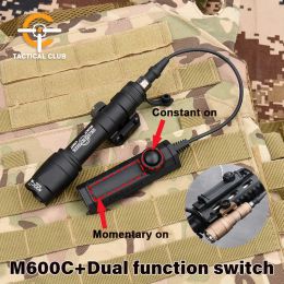 Lights Tactical Surefir M300A M600C Airsoft Arme Gun Light M4 AR15 Rifle Flash Lampy Scout Light Torch Remote Double Pression Interrupteur