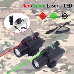 Lights Tactical Arme Scout Green Green Red Dot Pointer Laser Pointer pour Airsoft Pistol Rifle AR15 ARMA LANTERNA TORCH FIT 20 mm Rail