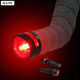 Luces Taiwán QLITE Road Bar End Light Racing Bike Super Light Bicycle Manillar End Light