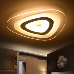 Lumières Ultra-mince monté en Surface Triangle plafond moderne à LEDs lumières lampe pour salon chambre lustres de sala maison Dec plafonnier 0209
