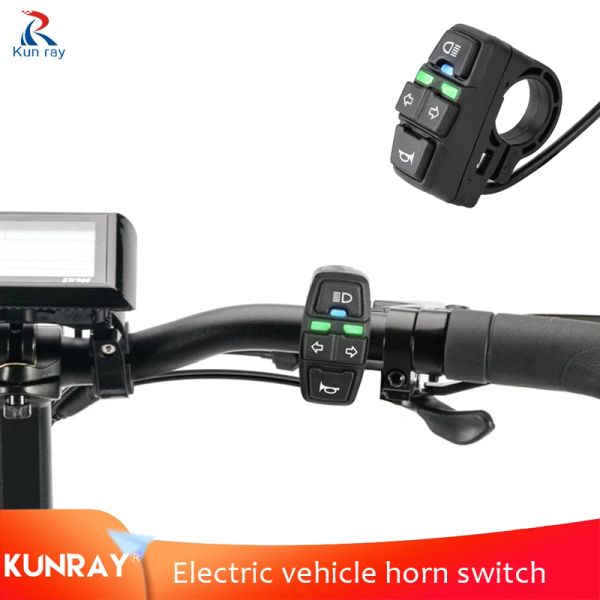 Luces Voltaje universal Ebike Horn Swill Switch para accesorios de motocicleta de vehículos eléctricos con señal de giro accesorios eBike