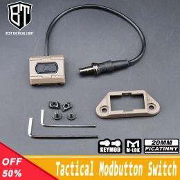 Lichten wadsn m300 m600 zaklamp peq dbal laser pointer tactische modbutton externe drukschakelaar fit mlok Keymod 20 mm picatinny rail