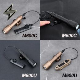 Lights WADSN SF M600B M600 M600C M600U Airsoft Powerful Flashlight Tactical Torch Scout Rifle Gun Weapon LED Light Dual Function Switch