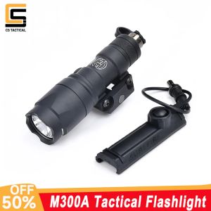 Lights WADSN Surefir M300 M300A Tactical Lampe de poche avec un interrupteur de pression à double fonction pour les accessoires d'armes à pistolet pistolet AirSoft Light