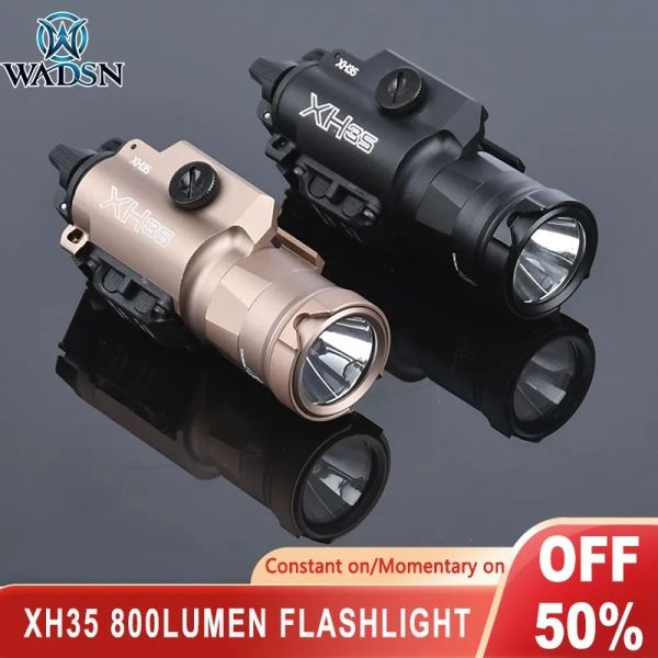 Lights WADSN XH35 Lampe de poche 800 Lumen Tactical Arme Light x300 Tactical Light Ajustement Laughtage LED Blanc LEMPORT STROBE PISTOL