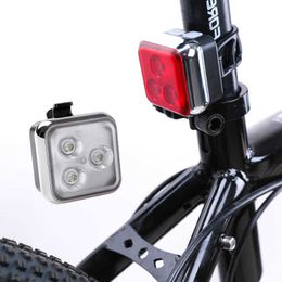 Lumières étanche vélo feu arrière rouge/blanc USB charge cyclisme feu arrière 4 Modes d'éclairage vélo feu arrière 0202