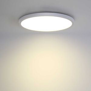 Lichten Waterdichte moderne plafondlamp High-transmissie lampenkap Daglicht spoeling Mount voor slaapkamer woonkamer veranda kantoor 2400lm 24W 0209