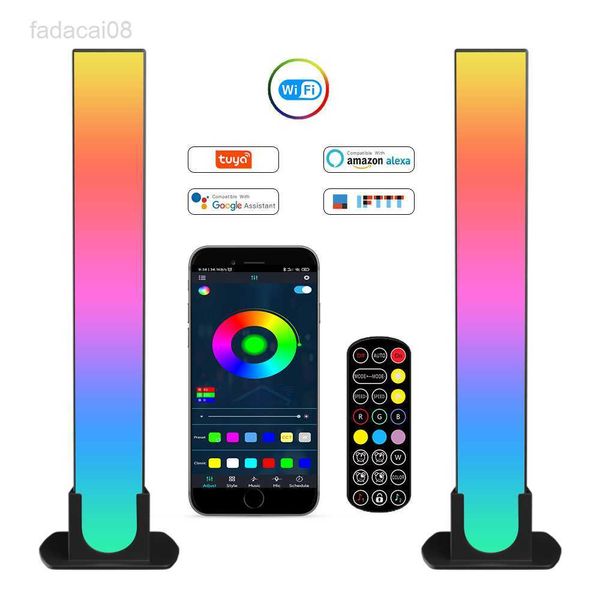 Lumières WIFI/Bluetooth LED Bar Atmosphère Ambiante APP Contrôle Musique Synchronisation Jeu TV Salle D'ordinateur Veilleuse HKD230704