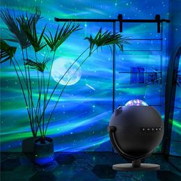 Lumières Wifi Bluetooth Led Lune Galaxy Projecteur Ciel Étoilé Nuit USB Musique Nébuleuse Étoile Lumière Pour Chambre Atmosphère Lampe De Bureau HKD230704