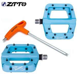 Lichten Ztto Nylon MTB Bicycle Pedal en Allen Wrench Du Buslages Ultralight XC Am Mountain Road Bike BMX Antislip Plastic PE