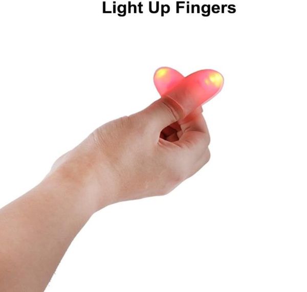 Lightup Magic Thumbs Led Flash Finger Tips Party Supplies Lumières Bright Closeup Stage Magican Tricks Party Props