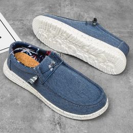 Lichtgewicht canvas mannelijke loafer zachte zool ademende slip-on wandelcasual schoenen voor mannen grote size 40-47 231221 1266