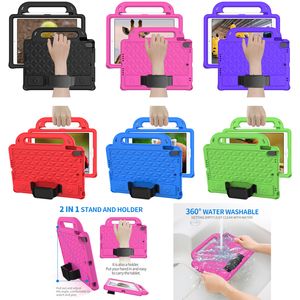 Estuches livianos de espuma EVA para niños con soporte de manija a prueba de golpes para iPad Mini 5 6 Pro Air 4 10.9 11 10.2 10.5 9.7 Samsung Tab A7 Lite T220 S7 A8 10.5 X200 T290 T500 P610 T720