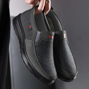 Hommes légers chaussures décontractées toile résistance à l'usure antidérapant hommes mocassins respirant confort conduite Zapato Hombre 240223
