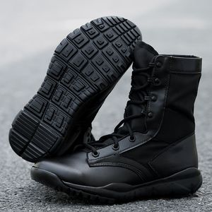 Boots noirs militaires légers Men Homme Spring Summer Chaussures Tactical Combat Botas Hombre Militaires Chaussure Homme