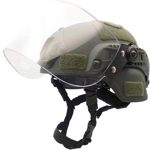 Casque de protection rapide léger Mich 2000 avec lunettes coulissantes anti-émeute pare-soleil et rail latéral support NVG 237H