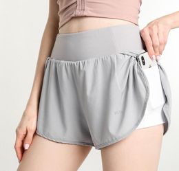 Lichtgewicht QuickDrying AntieExposure Sports shorts Summer Stretch Slim Fit Running Fitness Pants Gym Kleding Vrouwen LU Yoga Short8213788