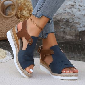 Plate-forme légère pour femmes sandales avec talons sandalias mujer de chaussures d'été décontractées