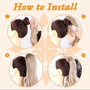 LIhui Long Wave Flexible Wrap Ponytail Hair Extensions 32 