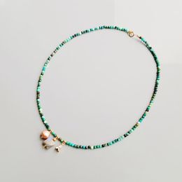 LiiJi Unique Chrysocolle Labradorite Baroque Perle Bohème Femmes Neclacece Tour De Fer Charmes 925 Fermoir En Argent Sterling Q0531