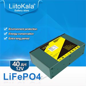 LiitoKala 12.8V 40Ah battery Deep Cycle LiFePO4 Rechargeable Battery Pack 12V Life Cycles 4000 with Built-in BMS for Solar System