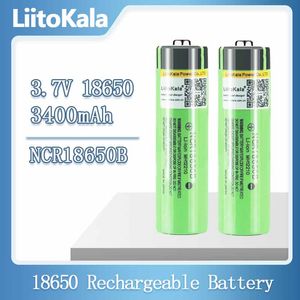 Liitokala 18650 3400mAh 3.7V NCR18650B batterie Li-ion rechargeable pour lampe de poche (sans PCB)