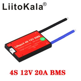 Liitokala 18650 BMS 4S 12V 20A BMS impermeable para la batería LifepO4 recargable con el mismo puerto para una batería LifePO4 de 3.2V