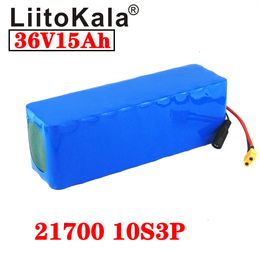 Liitokala 21700 5000 mah 36 v 12ah 15ah 10ah 8ah batterij 500 w high power batterij 42 v ebike elektrische fiets bms