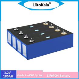 Liitokala 3.2V 180Ah Lifepo4 Batterie Pack de grande capacité Batterie de voiture DIY 12V 24V Énergie solaire Storage RV Chariot de golf Diverses options de combinaison