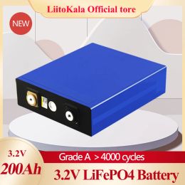 Liitokala 3.2V 200AH LIFEPO4 Batterij Lithium 600A 3C Hoge afvoer voor DIY 12V 24V 48V Solar Inverter elektrische voertuig golfauto