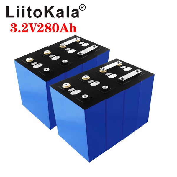 LiitoKala 3,2 V 280Ah lifepo4 batería DIY 12V 24V 48V 280AH paquete de batería recargable para scooter eléctrico RV sistema de almacenamiento solar