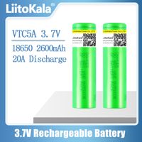 Liitokala 3.7v 18650 2600MAH VTC5A Batterie rechargeable Li-ion Rechargeable US18650VTC5A jouets lampe de poche de lampe de poche 30a pour les outils d'alimentation drone