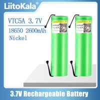 Liitokala 3.7v 18650 2600MAH VTC5A Batterie rechargeable Li-ion Rechargeable US18650VTC5A jouets lampe de poche de lampe de poche 30a pour les outils d'alimentation drone + bricolage nicke