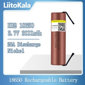 Liitokala 3.7V 18650 HG2 HG2-N 3000MAH Litio Batterías recargables Descarga continua 30a para herramientas eléctricas de drones+DIY Nicke