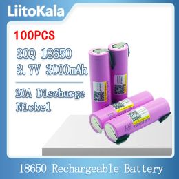 Liitokala 30q 18650 3000mAh à haute puissance de débat de batterie rechargeable puissance haute décharge, 30a grand courant + nicke